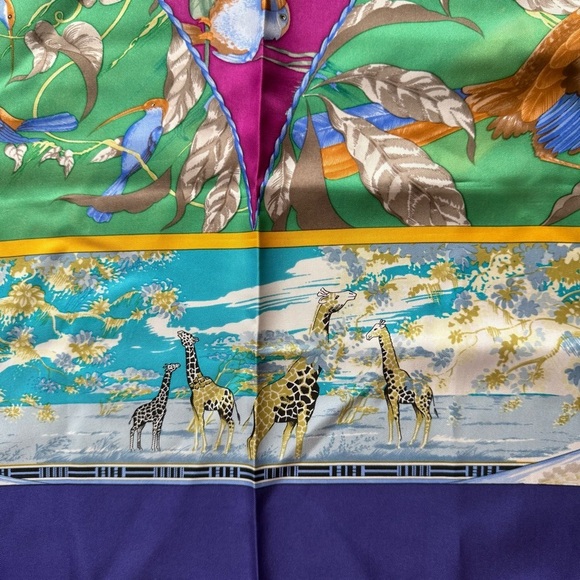 Hermes Tropiques 100% Silk Scarf - Picture 6 of 6